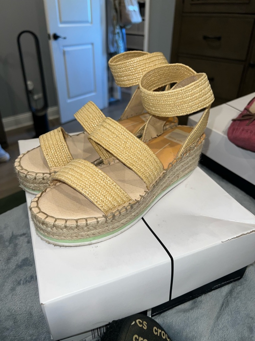 {Dolce Vita Lury Woven Ankle-Strap Espadrille Wedge Sandals}